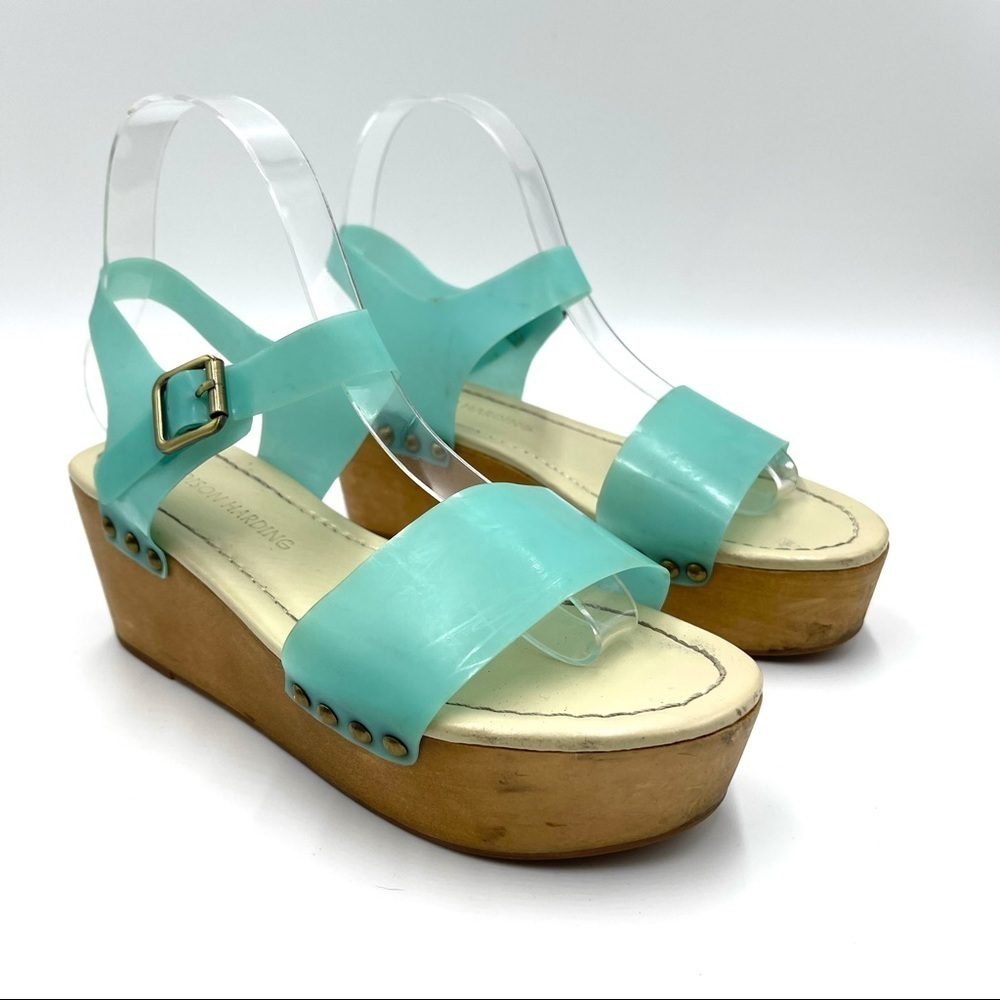 Madison Harding Dorothy clog studded wedges size 7